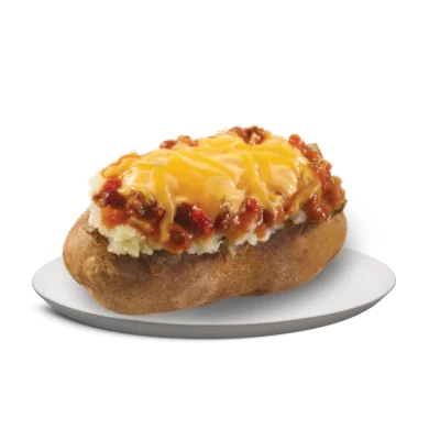 Chili & Cheese Baked Potatoes